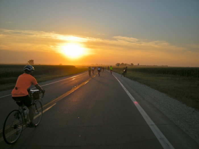 Another early morning on RAGBRAI - Iowa
